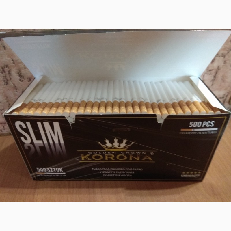 Фото 2. Сигаретные гильзы, cигаретні гільзи KORONA, GOLDEN STAR SLIM 6.5 мм