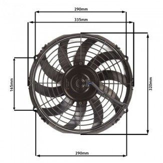 Продаж. ВЕНТИЛЯТОР 12, 24 V, 80 Wt штовхаючий (push) S-образна лопасть