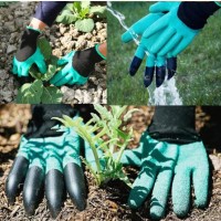 Садовые перчатки с пластиковыми наконечниками